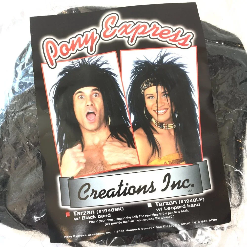 ROCKER Tarzan Wild Man Woman Wig NWT NOS